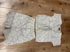 COMME CA ISM チェック　ベビー　甚平　セット 80