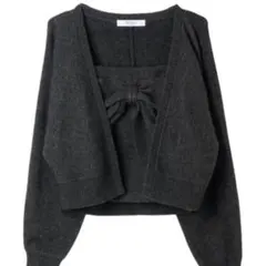 Her lip to Eyelet Knit Cardigan - メルカリ