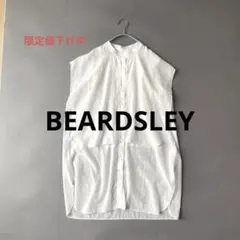 ビアズリー BEARDSLEY シアーカラーレスシャツ ブラウス 洗える【完売