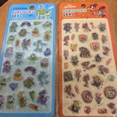 在庫僅か ディズニーズートピア モンスターズ ぷくぷくシール(硬い )2枚セット