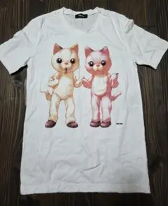 Né-net 半袖Tシャツ 猫プリント ホワイト サイズ3のサムネイル