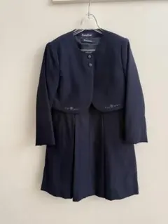 familiar ファミリア　お受験ネイビーワンピース・ボレロ