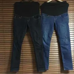 無印良品 マタニティデニムセット スキニーパンツSサイズ