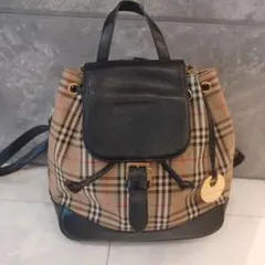 入手困難　美品　希少 バーバリー ミニリュック ノバチェック シャドーホース　黒 入手困難 美品 希少 バーバリー ミニリュック ノバチェック シャドー
