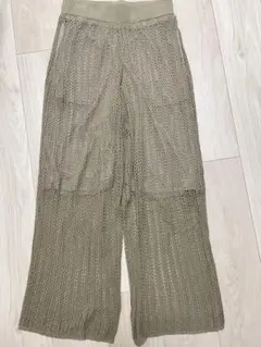 ジーナシス　ニットパンツ　メッシュパンツ