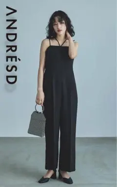 ANDRÉSD double cross all in one dress 黒