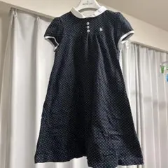 ミキハウス 半袖ドット柄ワンピース 120