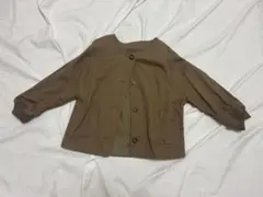 ブラウン ボタン付きジャケット 120cm