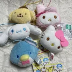 サンリオキャラクターズ　フェイスマスコット 5個セット　コンプリート