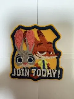 ズートピア 刺繍ステッカー JOIN TODAY