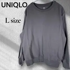 【古着】ユニクロ 袖ラインスウェット L ダークグレー ストリート トレーナー