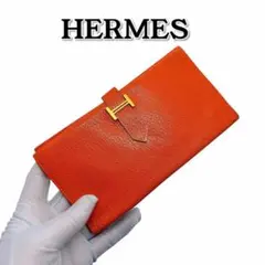 最終お値下げ！極美品☆HERMES エルメス べアン 長財布☆正規品 - メルカリ