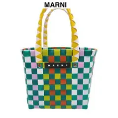 MARNI マルニ PVC バッグ チェック グリーン 極美品