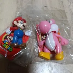 スーパーマリオ スイングマスコット マリオ&ヨッシー(ピンク)セット