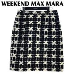 WEEKEND Max Mara ミニ タイト スカート L ベージュ千鳥柄のサムネイル