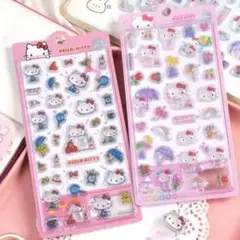 サンリオ ハローキティ 海外限定50周年記念 2枚セット ボンボンドロップシール