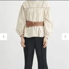 新品未使用 earthmusic&ecology ブラウン 幅広ベルト 合成皮革