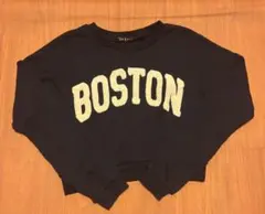 INGNI BOSTON クロップドスウェット ネイビー