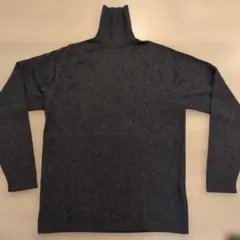MUJI(無印良品)カシミア100%メンズ タートルネックニット　ブラックXL