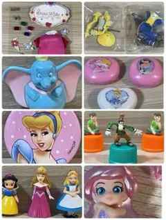 １０　ディズニープリンセス 小物入れ缶バッジフィギュア着せ替えキーホルダーなど