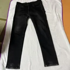 メンズ ユニクロ ブラックジーンズ 30【76cm】