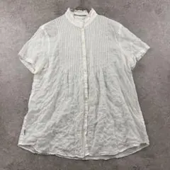 MHL マーガレットハウエル リネンシャツ パフスリーブ フロントタック 