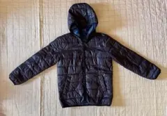 GU 中綿フードアウター黒　140cm