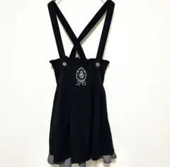 axes femme 刺繍 スカート ネイビー クラシカル 薔薇 サス付き