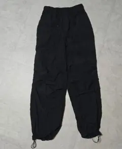 GU ジーユー テックパラシュートプルオンパンツ レディース S ブラック