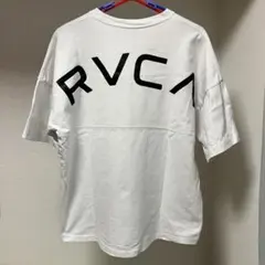 RVCA ロゴ文字刺繍サイドテープロゴ ビッグシルエット半袖スウェット 