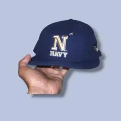 ▪️00s NEW ERA ニューエラ ビンテージ キャップ コラボ navy 紺