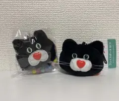 mojojojo ビーズチェーン付きフェイスマスコット2 フェイスポーチ3 黒猫