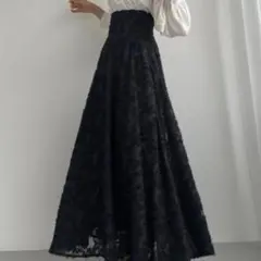 Louere♡シャギー ハイウエストフレアスカート Mのサムネイル
