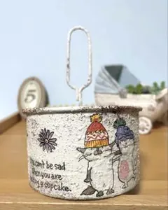 リメ鉢♡リメイク鉢♡リメ缶♡パウンド型リメ缶♡ハンドメイド 8ー6、リビング缶 リメ缶 リメイク鉢 - メルカリ