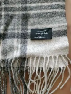 Sporting&Style ストール 　グレー　グリーンレーベルリラクシング