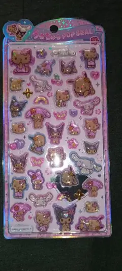正規品　日焼けキティ　日焼けサンリオキャラクターズ　うるちゅるポップシール