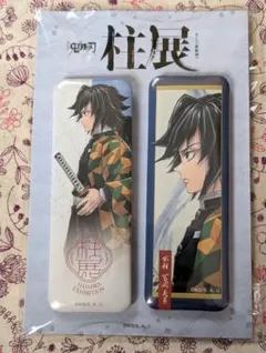 鬼滅の刃　柱展　横ビジュアル　スクエア 缶バッジセット　冨岡義勇