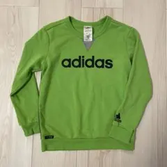 美品 adidas アディダス パーカースウェット トレーナー きみどり140