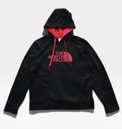 THE NORTH FACE ビッグロゴ パーカー 黒 赤 L