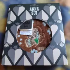 ANNA SUI/蝶と花の刺繍のタオルハンカチ