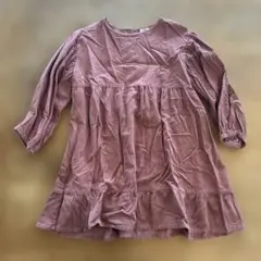 Samansa Mos2 Lagomのくすみピンクワンピース　L 120〜130