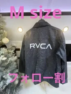 RVCA ジャケット 黒 スプラッターパターン メンズ M 大きめロゴ ルーカ