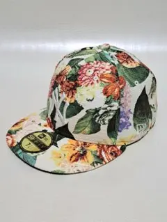 【美品】ニューエラ　ボタニカル総柄デザイン　59FIFTY　キャップ