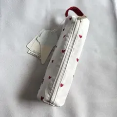 GELATO PIQUE ジェラートピケ ペンケース ハート柄 ホワイト/レッド