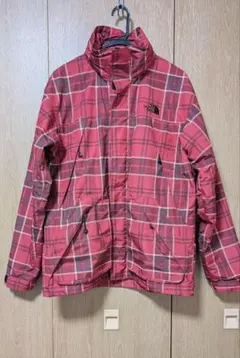 The North Face 赤 チェック柄 ジャケット