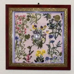 新品♥大判フェイラー♥ミルフルールタオルハンカチパープルヘム草花柄廃盤品　2点のサムネイル
