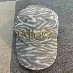 adidas y2kストライプキャップ ホワイト/グレー