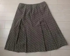 レディース膝丈プリーツフレアスカート