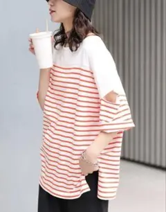 チャオパニック 肩スリット Tシャツ