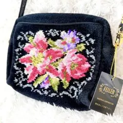 【タグ付き】未使用 フェイラー 2wayショルダーバッグポーチ 花柄シュニール織